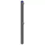 Poteaux charnières 80 x 80 mm